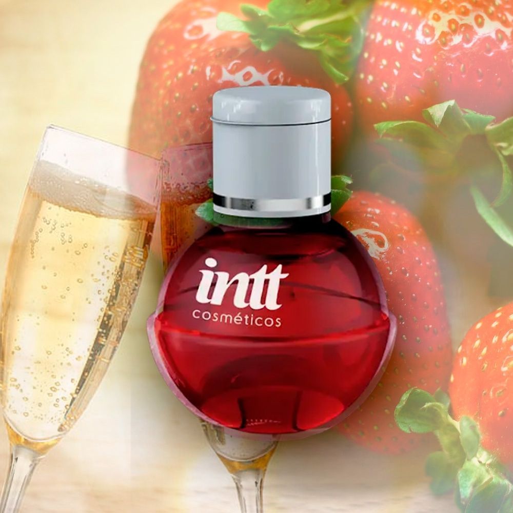 Fruit Sexy Gel Beijável com Efeito Térmico 40g / 1.4oz - Morango com champagne - Intt