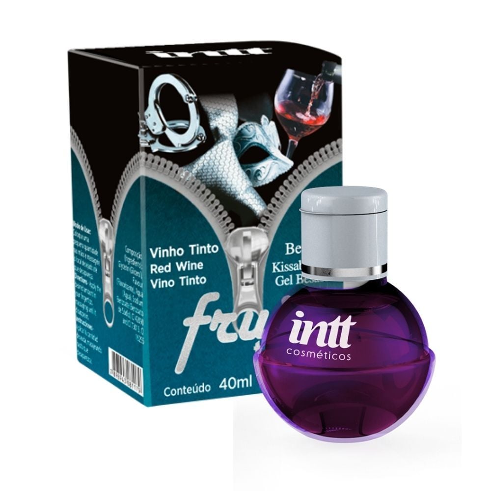 Fruit Sexy Gel Beijável com Efeito Térmico 40g / 1.4oz - Vinho tinto - Intt