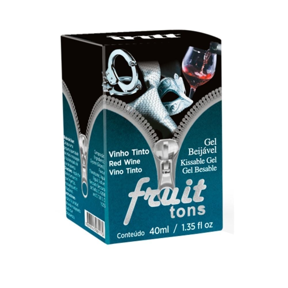 Fruit Sexy Gel Beijável com Efeito Térmico 40g / 1.4oz - Vinho tinto - Intt