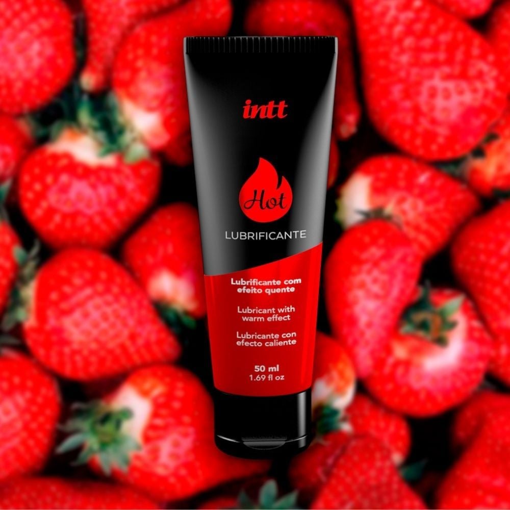 Hot Gel Deslizante com Efeito Quente e Sabor de Morango 50ml / 1.7 fl oz - Intt