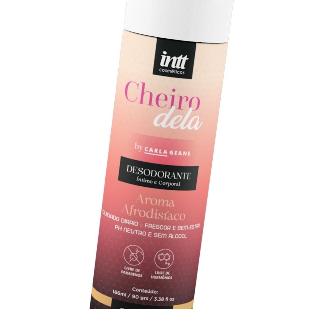 Desodorante Íntimo Cheiro Dela, Aroma Afrodisíaco, Sweet Secrets by Carla Geane 166ml / 5.6 fl oz - Intt