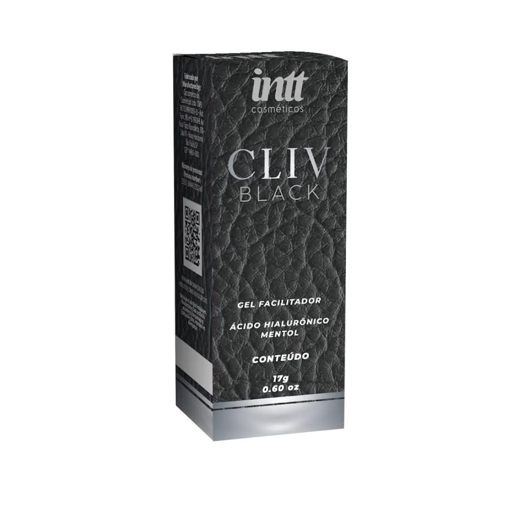 Cliv Black Gel Facilitador com Ácido Hialurônico e Efeito Gelado 17g / 0.6oz - Intt