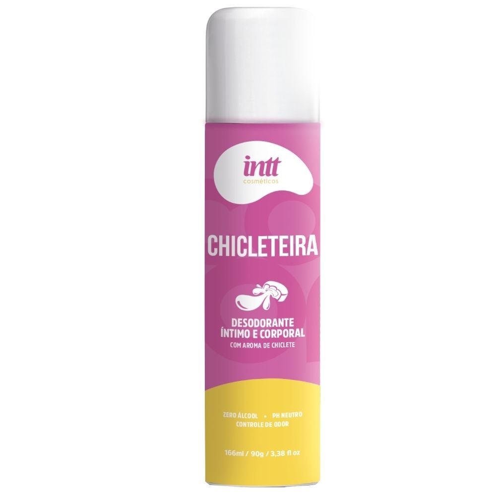 Chicleteira Desodorante Íntimo e Corporal pH Neutro, Zero Alcool, Aroma de Chiclete 166ml / 5.6 fl oz - Intt
