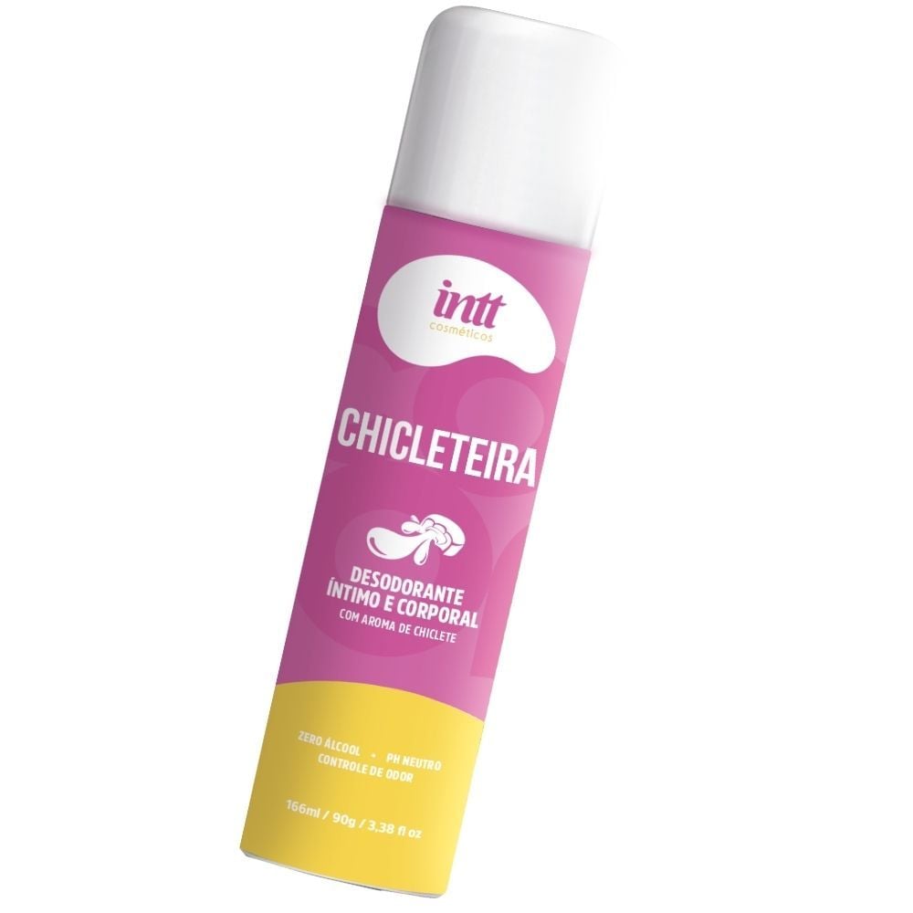 Chicleteira Desodorante Íntimo e Corporal pH Neutro, Zero Alcool, Aroma de Chiclete 166ml / 5.6 fl oz - Intt