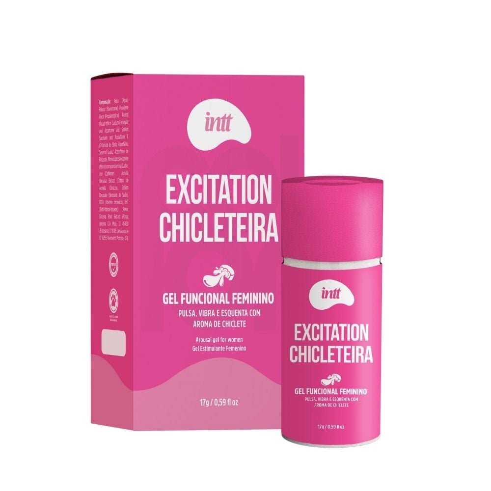 Excitation Chicleteira Gel Feminino com Sensação Vibrante e de Aquecimento 17g / 0.6oz - Intt