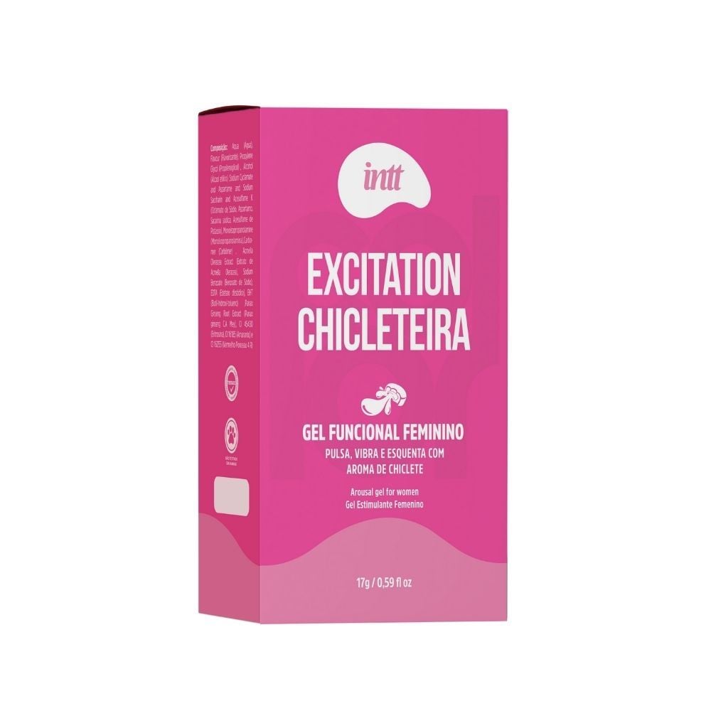 Excitation Chicleteira Gel Feminino com Sensação Vibrante e de Aquecimento 17g / 0.6oz - Intt