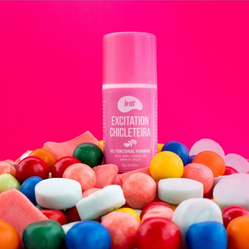 Excitation Chicleteira Gel Feminino com Sensação Vibrante e de Aquecimento 17g / 0.6oz - Intt