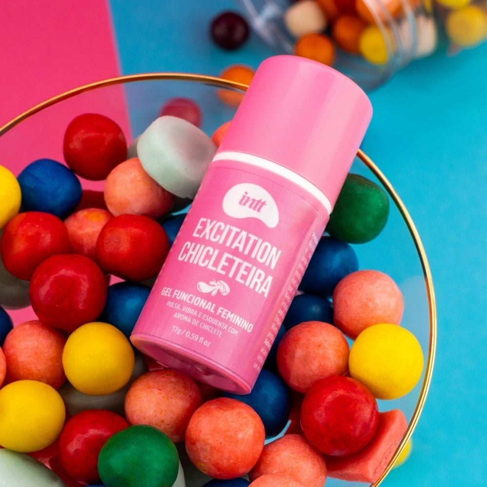 Excitation Chicleteira Gel Feminino com Sensação Vibrante e de Aquecimento 17g / 0.6oz - Intt