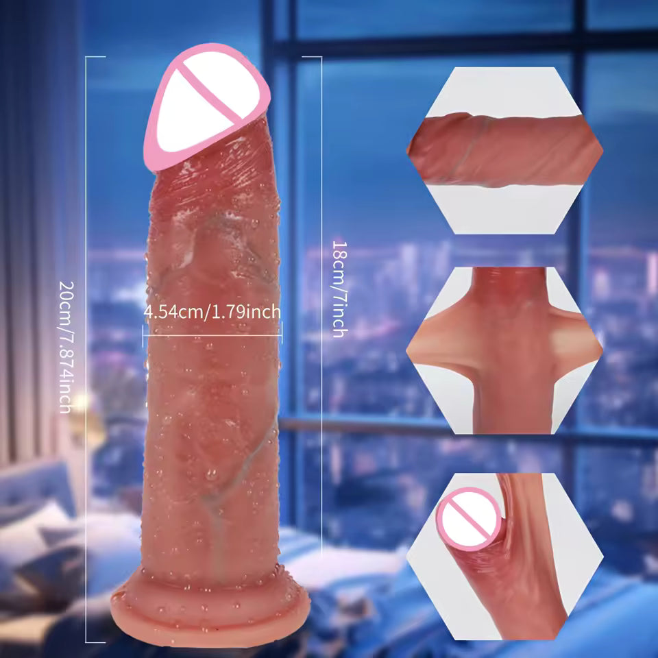 Prótese Realística em Silicone com Pele Deslizante e Testículos