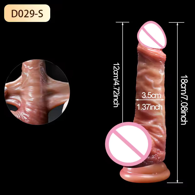 Prótese Realística em Silicone com Pele Deslizante e Testículos