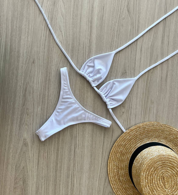 Biquíni Asa Delta Tradicional, Parte de Cima Cortininha em Suplex Poliéster, com Proteção UV - Tropics
