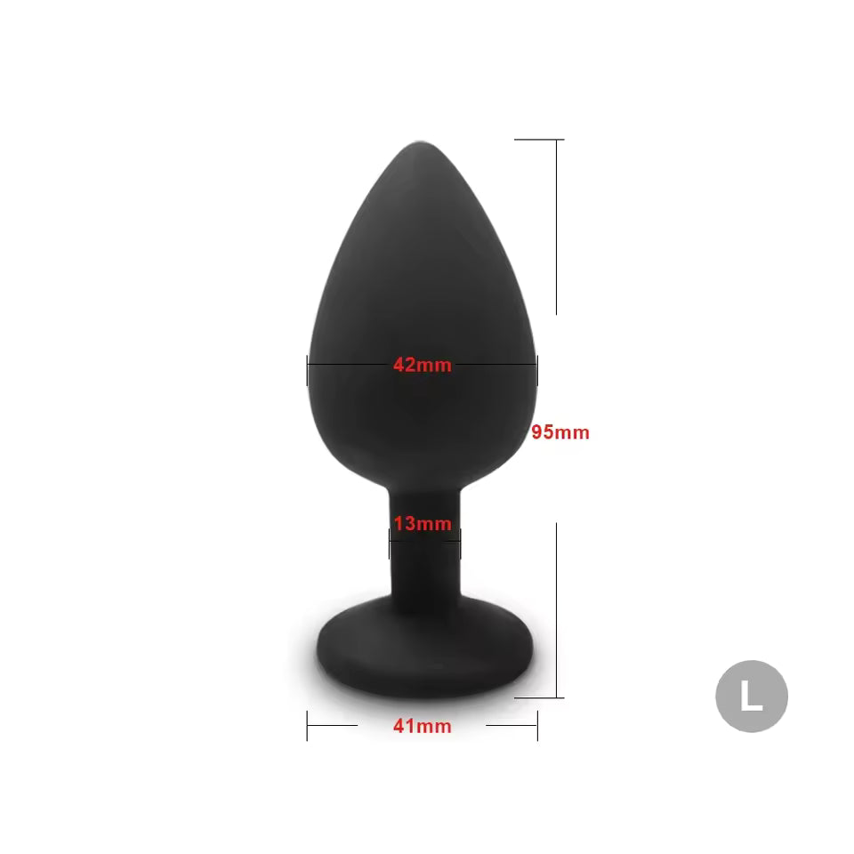 Plug Anal de Silicone Macio Preto