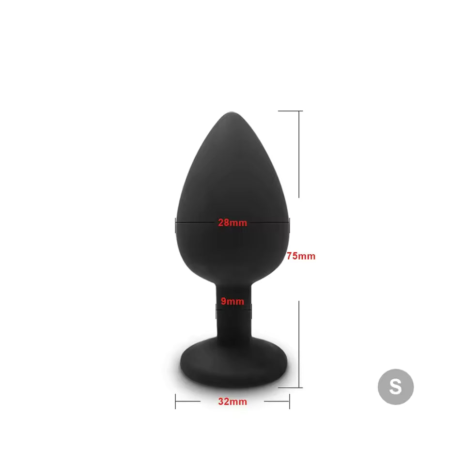 Plug Anal de Silicone Macio Preto